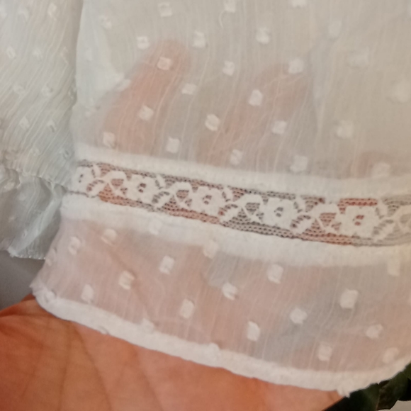 Zara Boho Frill Sheer Top - Picture 7 of 14